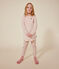 Camicia da notte in velluto bambino. rosa SALINE/bianco MULTICO