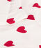 Pigiama aderente con cuori per bimbi, unisex bianco MARSHMALLOW/rosso TERKUIT
