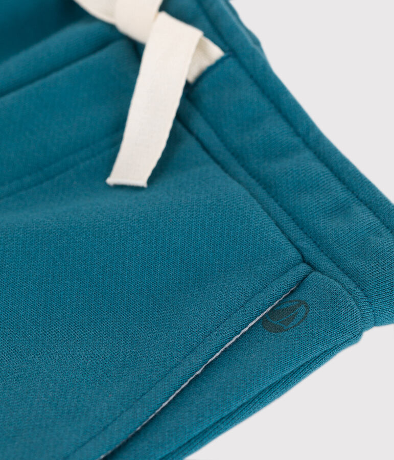 Joggers in cotone tinta unita bambino verde