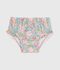 Slip da bagno a volant con stampa a fiori neonato blu/multicolore