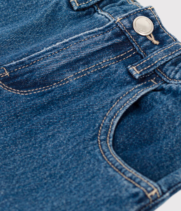 Pantaloni in denim 100% eco-friendly bambina blu