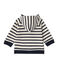Sweat zippé bébé garçon en jersey lourd rayé beige COQUILLE/blu SMOKING