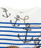 Marinière creativa per bambino bianco MARSHMALLOW/blu PERSE