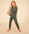 Pigiama tinta unita bambino unisex in cotone e Lyocell verde CROCO