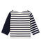 Marinière bebè maschio rivisitata beige COQUILLE/blu SMOKING