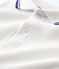 Body con collo a polo in cotone, a manica corta bebè bianco MARSHMALLOW