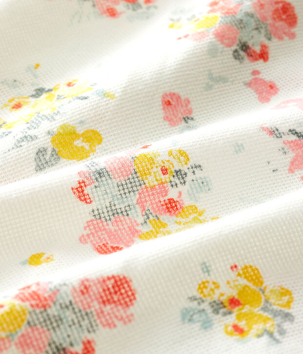 Tutina corta beb&egrave; femmina in fantasia bianco/multicolore