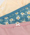 Confezione da 3 slip in cotone bambina motivo fiore variante 1