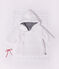 Giacca imbottita in maglia con fodera millerighe neonato bianco