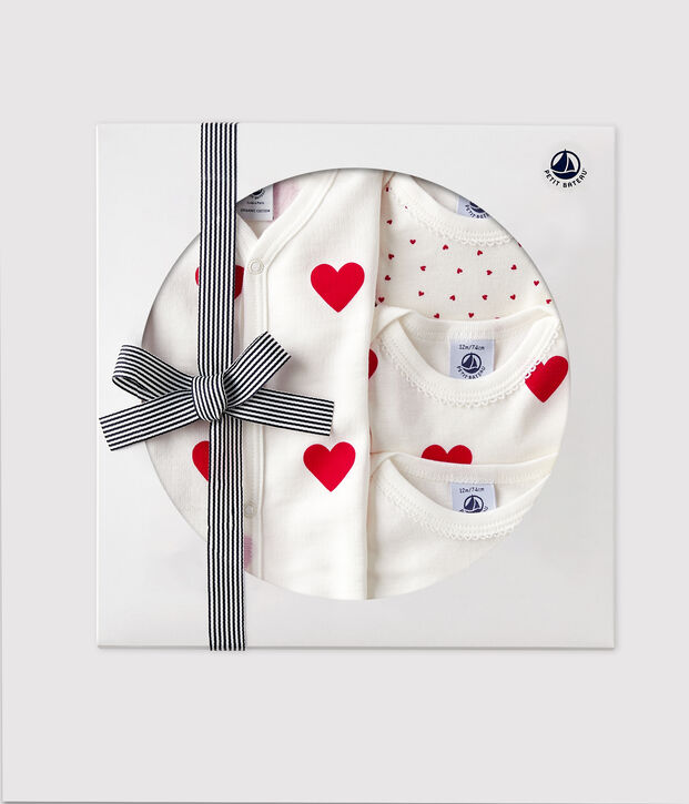 Confezione regalo a cuori neonato. multicolore