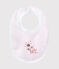 Bavaglino per bebé femmina millerighe rosa VIENNE/bianco ECUME