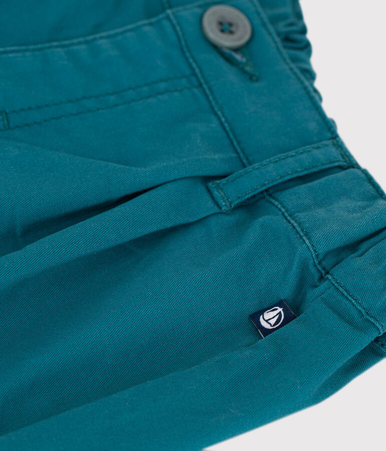 Pantaloni in morbido cotone tinta unita neonato verde