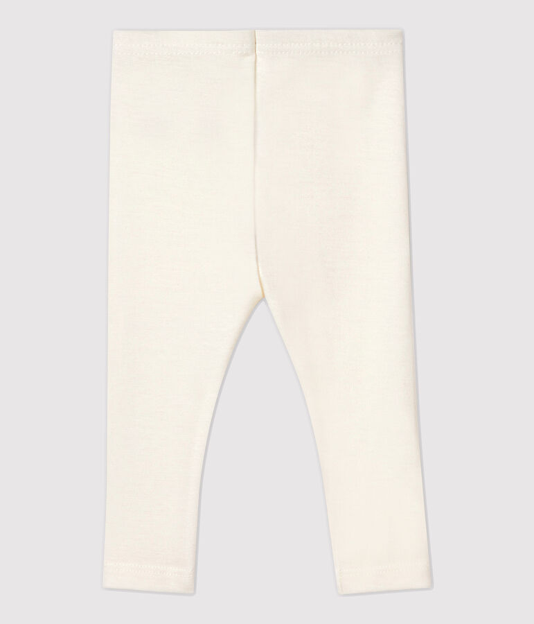 Ghettine neonato in lana e cotone bianco