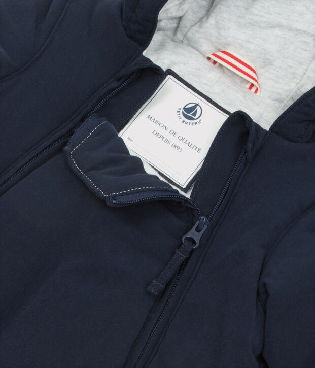 Tutina imbottita in microfibra per beb&egrave; femmina/maschio blu