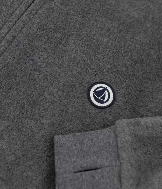 Pile con cappuccio bambina/bambino grigio GRIS FONCE/ DARK GREY