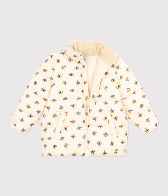 Piumino con cappuccio estraibile bambina bianco AVALANCHE/ MULTICO