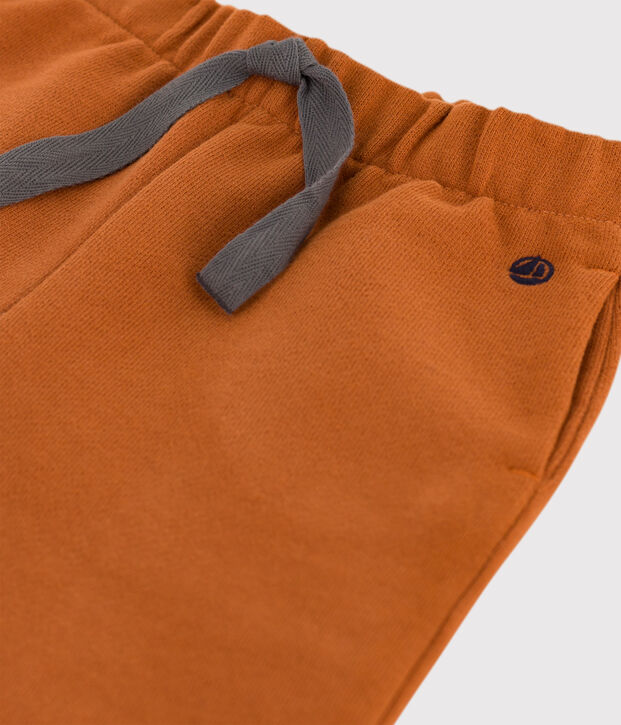 Pantaloni in tessuto felpato per neonati marrone