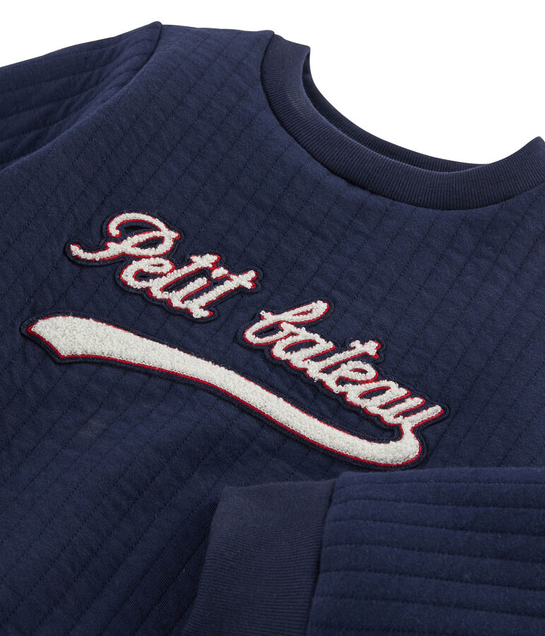 Felpa in tubique bambino blu SMOKING