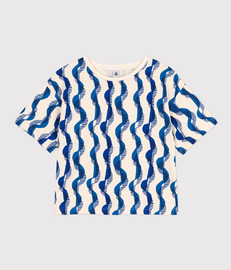 T-shirt LE BOXY fantasia in cotone Donna ecru/multicolore