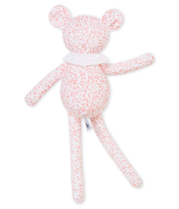 Doudou agnellino jersey stampato bianco/rosa