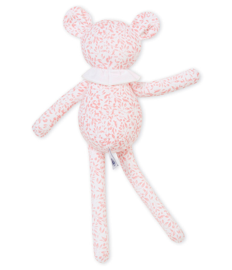 Doudou agnellino jersey stampato bianco/rosa