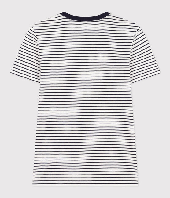 T-shirt L'Iconique in cotone a righe donna bianco MARSHMALLOW/blu SMOKING