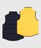 Piumino bambino senza maniche bicolore double face blu SMOKING/giallo JAUNE