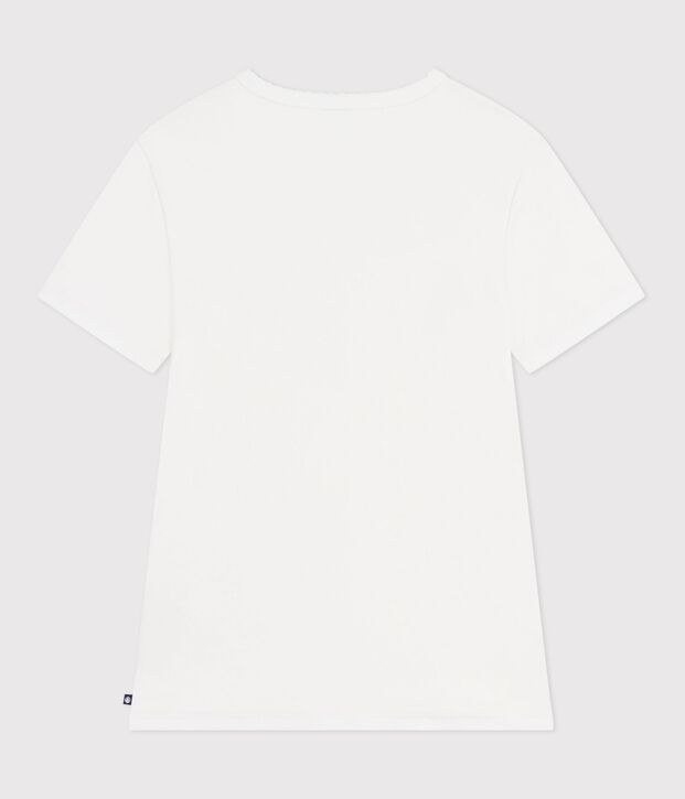 T-shirt a maniche corte in cotone donna bianco