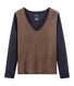 T-shirt maniche lunghe donna in lino cangiante
