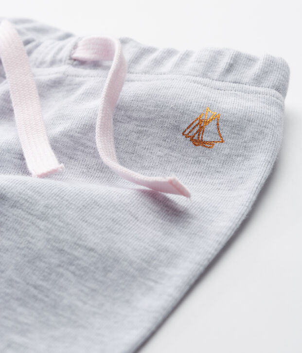 Pantalone beb&egrave; femmina in maglia grigio