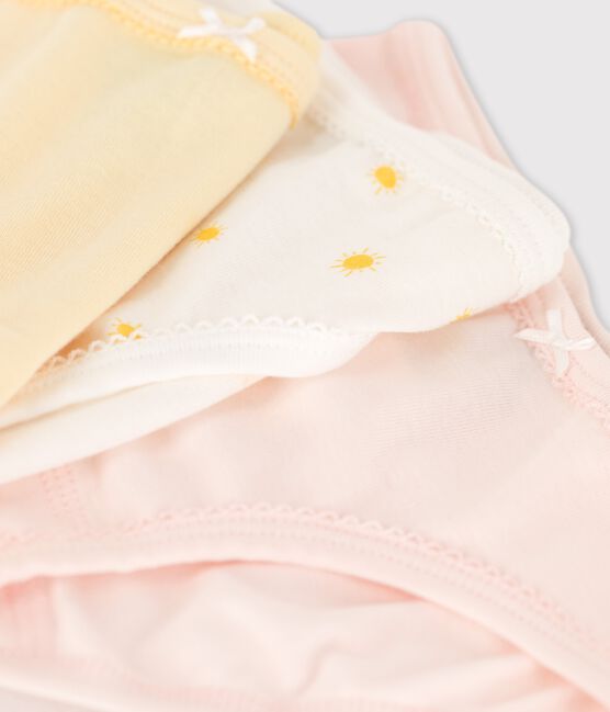 Confezione da 3 slip bambina soli in cotone biologico variante 1