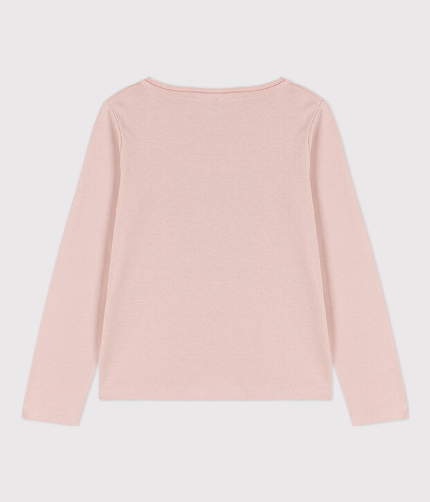 T-shirt a maniche lunghe in cotone bambino unisex rosa