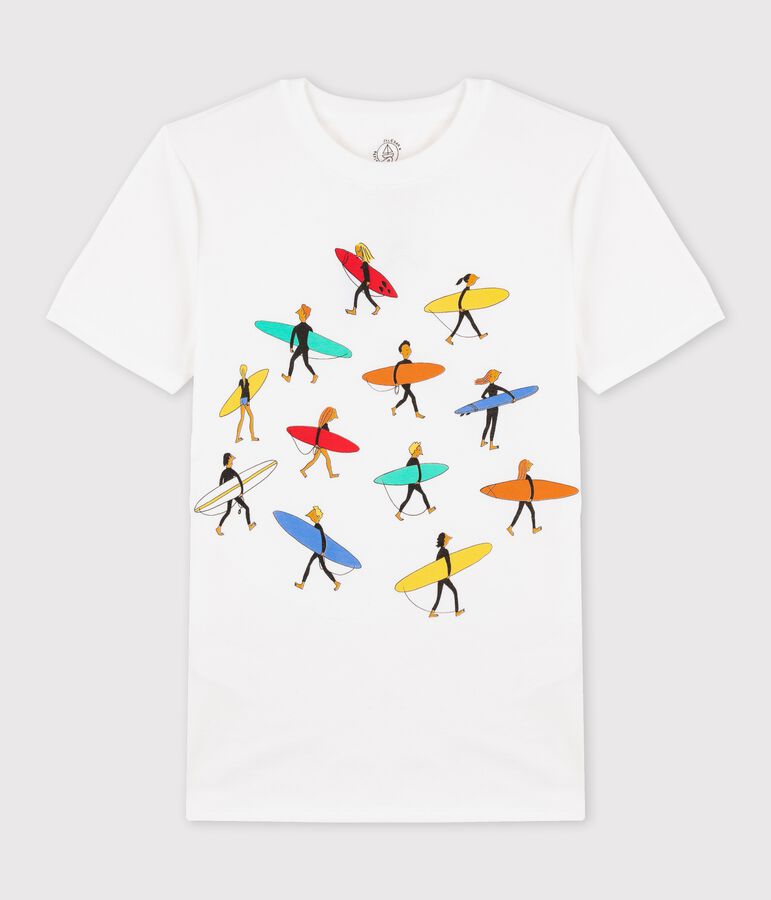 T-shirt girocollo iconica in cotone Donna bianco ECUME