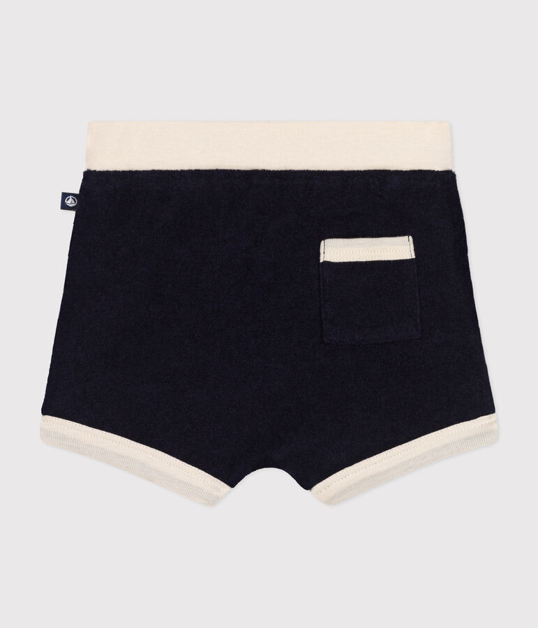 Shorts beb&egrave; in spugna blu