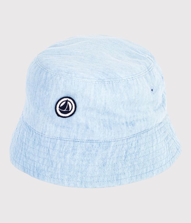 Cappellino alla pescatora in denim bambino blu