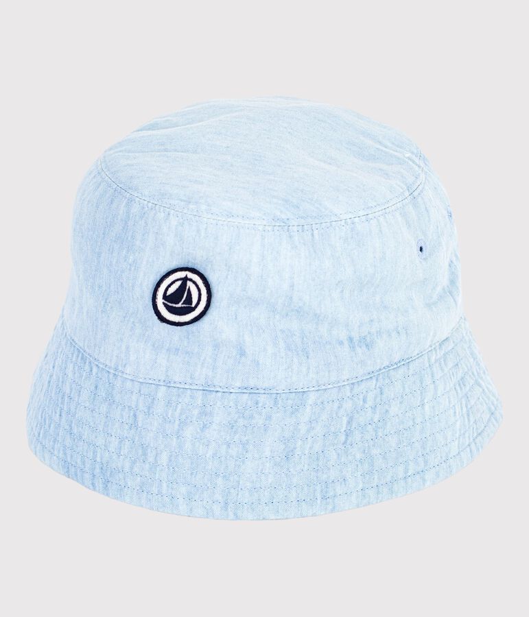 Cappellino alla pescatora in denim bambino blu