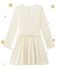 Abito per bambina bi-matière brillante beige COQUILLE