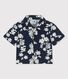 Camicia manica corta bebè in popeline con fantasia hawaiana