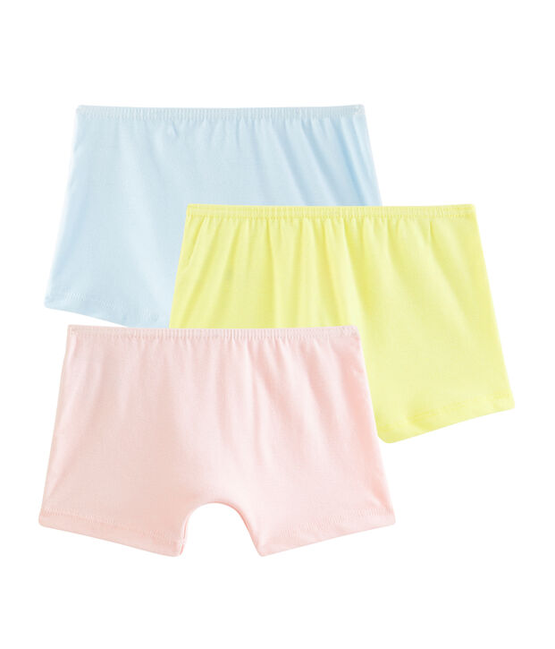 Trio shorty bambina multicolore