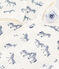 Pigiama in ciniglia con zebra stampata neonato blu MILK/ SOIR