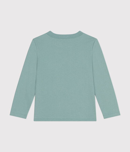 T-shirt a maniche lunghe in jersey sottile bambino verde PAUL