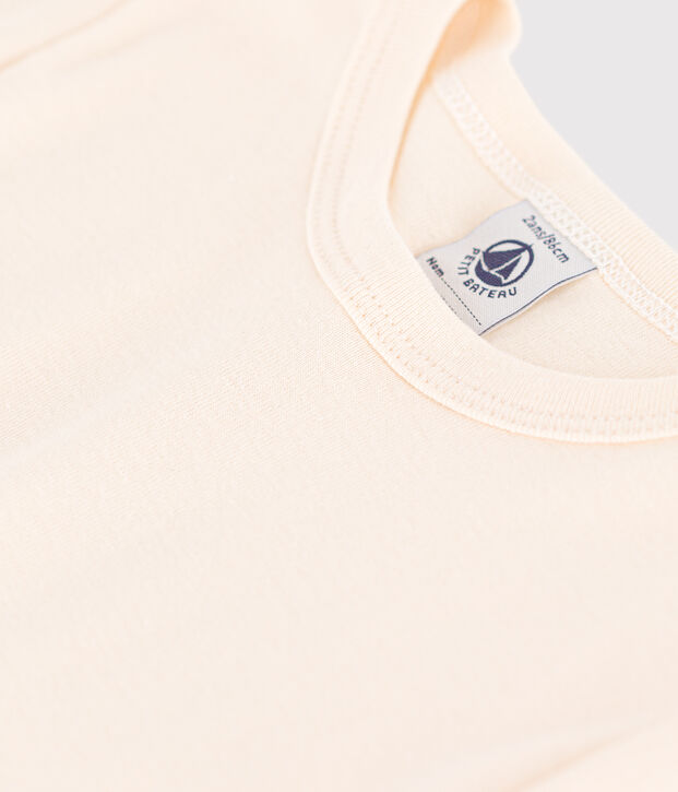 T-shirt a maniche corte in cotone ecru