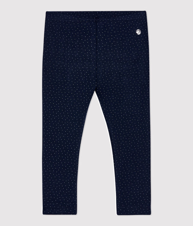 Leggins in cotone beb&egrave;. blu/bianco