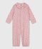 Tutina e sacco nanna in cotone con colletto e stampa neonato rosa JOLI/bianco MULTICO