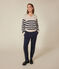 Maglione in misto lana e cotone donna bianco AVALANCHE/blu SMOKING