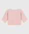 Cardigan bebè in tricot in cotone a punto legaccio rosa SALINE