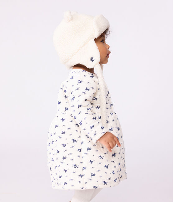 Chapka in finta pelliccia con fodera in sherpa neonato ecru MILK