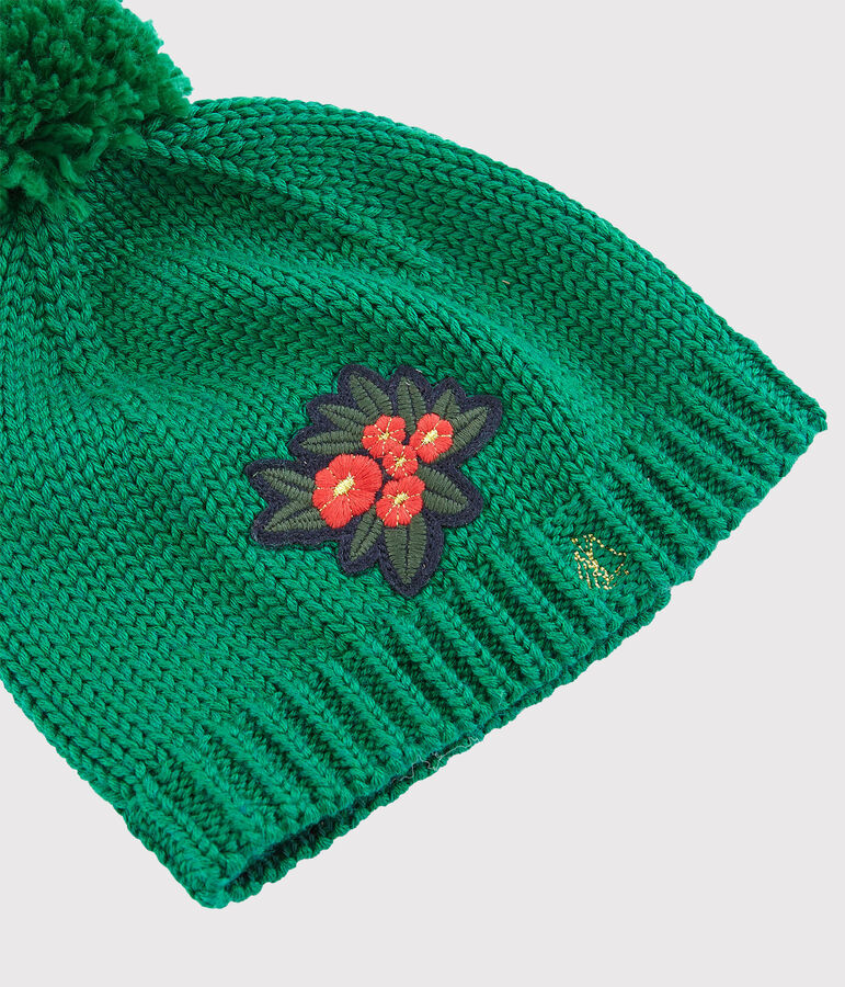 Cappellino bambina verde