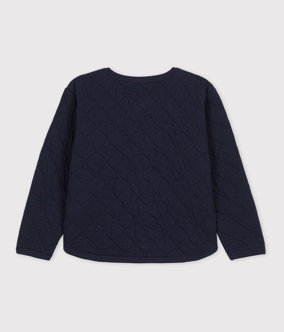 Cardigan bambina in tubique blu SMOKING