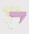 Confezione da 3 slip a fiori bambina in cotone e lino variante 1